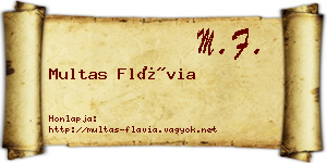 Multas Flávia névjegykártya